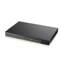 Zyxel gs190024hpv2-eu0101f switch managed 24 porte gigabit+2 sfp gigabit ipv6 vlan design senza ventole rack