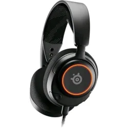 Steelseries arctis nova 3 cuffie gaming multisistema driver hi-fi audio spaziale 360 gradi luci rgb padiglioni airweave in memory foam super leggere nero