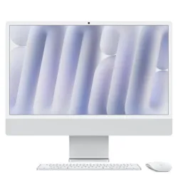 Apple imac 2024 24 retina display 4.5k vetro nano texture 23.5 chip apple m4 cpu 10-core gpu 10 core ram 16gb ssd 256gb wi-fi 6e-gigabit lan italia argento