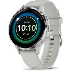 Garmin venu 3s smartwatch 41mm 1.2 amoled wi-fi gps (satellitare) funzione allenamenti monitoraggio sonno cassa argento cinturino grigio