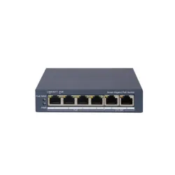 Hikvision switch l2, smart managed, 4 gigabit rj45 poe ports, 2 gigabit rj45 port, 802.3af/at, poe p