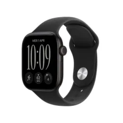 Apple watch series 12 2026 gps + cellular 5g cassa 42mm in alluminio nero con cinturino sport nero s/m