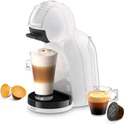Delonghi nescafe` dolce gusto mini me 2 macchina per caffe` espresso in capsule bevande calde e fredde 0.8 lt 15 bar spegnimento automatico bianca