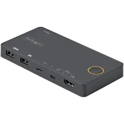 StarTech.com Switch KVM ibrido USB-A + HDMI e USB-C a 2 porte - Monitor singolo