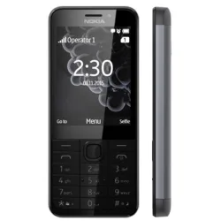 Nokia 230 2024 dual sim doppia fotocamera flash radio fm gioco snake cover posteriore in alluminio italia black