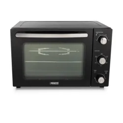 Princess fornetto elettrico ventilato a convezione deluxe 32lt 1500w 6 impostazioni con termostato regolabile e girarrosto nero