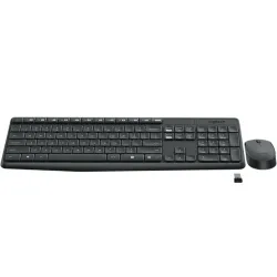 Logitech mk235 tastiera mouse incluso rf wireless ceco grigio