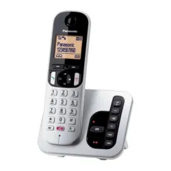 Panasonic kx-tgc260jts cordless dect con segreteria vivavoce blocco chiamate nero/argento