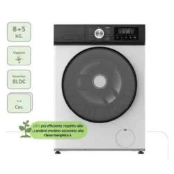 Akai LAVATRICE LAVASCIUGA AQUA805012K-W CAPACITA' 8+5 KG CENTRIFUGA 1200 GIRI 8052595950804
