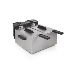 Princess double fryer friggitrice doppia 2 cestelli da 3 lt colore acciaio