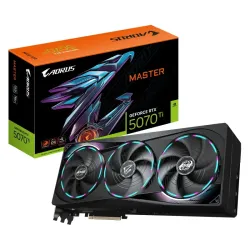Gigabyte aorus geforce rtx 5070 ti master 16g scheda grafica - 16gb gddr7, 256 bit, pci-e 5.0, 2670 mhz core clock, 3 x dp