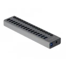 Delock 63739 hub di interfaccia usb 2.0 type-b 5000 mbit/s grigio