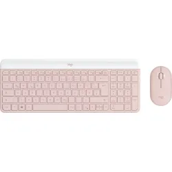 Logitech mk470 slim combo tastiera mouse incluso rf wireless qwertz tedesco rosa