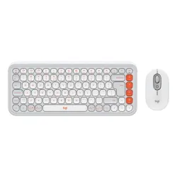Logitech 920-013141 tastiera mouse incluso universale bluetooth qwerty us international arancione, bianco