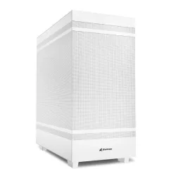 Sharkoon rebel c50 case full tower atx mini-itx micro-atx con pannelli con rete di aerazione e superfici interne forate 2xventole pwm da 120mm 1xusb-c 2xusb-a 3.0 bianco