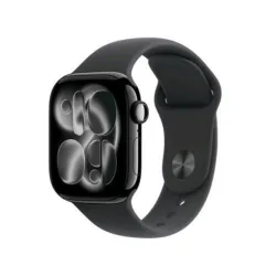 Apple watch series 11 gps 42mm cassa alluminio jet black con sport band nero - s/m