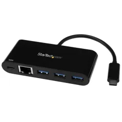 Startech.com adattatore di rete usb-c a ethernet a 3 porte - hub usb 3.0 con power delivery