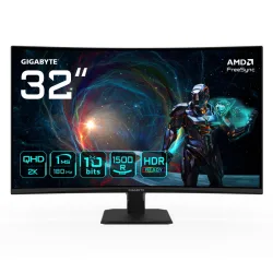 Gigabyte gs32qca monitor curvo 31,5 va 180hz qhd 1ms 2*hdmi/displayport