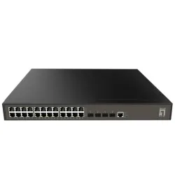 Levelone gel-2871 switch di rete gestito l2+ gigabit ethernet (10/100/1000) 1u nero