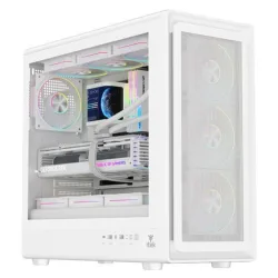 Case gaming tower meshcore 36w - no alimentatore - argb fan - bianco (itgcamc36w)