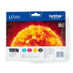 Brother LC980VALBP cartuccia d'inchiostro 4 pz Originale Nero, Ciano, Magenta, G