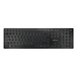 Cherry kw 9100 slim tastiera universale rf senza fili + bluetooth qwerty portoghese nero, grigio