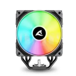 Sharkoon dissipatore ad aria 1x 120mm argb pwm fan, 5x copper pipes, direct touch, tdp 230w, effetto