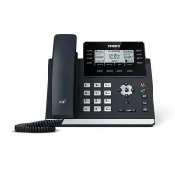 Telefono ip yealink t43u 12 account sip 2p gigabit poe display lcd 3,7