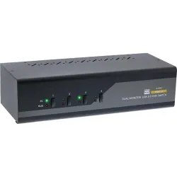 Inline switch kvm desktop , 4 porte, dual monitor, hdmi, 4k, usb 3.0, audio