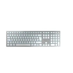 Cherry kw 9100 slim for mac tastiera universale usb + bluetooth qwerty inglese argento