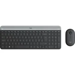 Logitech mk470 tastiera mouse incluso universale rf wireless qwerty spagnolo grafite
