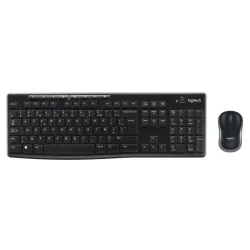Logitech wireless combo mk270 tastiera mouse incluso ufficio usb azerty belga nero