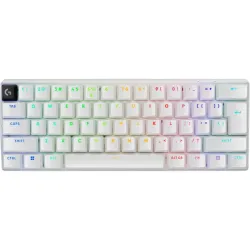 Logitech g pro x 60 tastiera gaming usb + rf wireless + bluetooth qwerty us international bianco