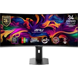 Msi mpg 341cqrde qd-oled x36 monitor pc 86,4 cm (34\) 3440 x 1440 pixel ultrawide quad hd nero