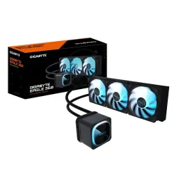 Gigabyte eagle 360 sistema di raffreddamento a liquido per cpu - 3x120mm ventole argb, display lcd a colori, daisy-chain