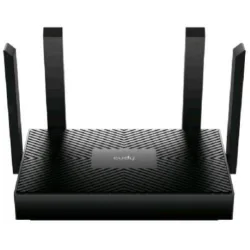 Cudy wr1500 router ax1500 wi-fi 6 dual band 1201mbps 5ghz - 300mbps 2.4ghz 4 porte gigabit 4 antenne esterno desktop nero