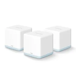 Mercusys halo h30 sistema wi-fi mesh a modalita router e access point c1200 dual band collega fino a 100 dispositivi 3 pezzi con copertura fino a 320² 3 pz bianco