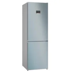 Bosch serie 4 kgn367ldf frigorifero a libera installazione combinato 321 litri classe d total no frost perfect fit 186x60x66,5 cm metal look