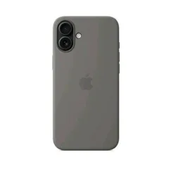 Apple iphone 16 plus silicone case magsafe stone gray grigio pietra