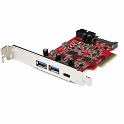 Startech.com scheda pcie a 5 porte usb - scheda pcie usb 3.1 gen 2 10gbps con 1x usb-c e 2x usb-a - 1x 2 porte idc (espansione