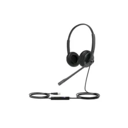 Yealink cuffie con microfono per telefonia fissa yealink e softphone con porta usb certificata microsoft teams nero