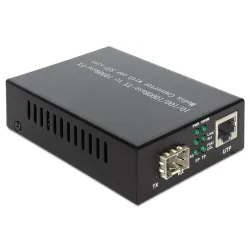 Delock media converter 1000base-t to sfp convertitore multimediale di rete 1000 mbit/s nero