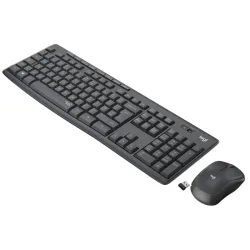 Logitech mk295 silent wireless combo tastiera mouse incluso rf wireless azerty belga grafite