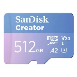 SanDisk Creator 512 GB UHS-I Classe 10 scheda di memoria microSDXC e adattatore