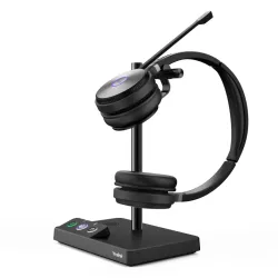Yealink wh62 dual teams sistema di audioconferenza personale wireless a padiglione ufficio micro-usb base di ricarica nero