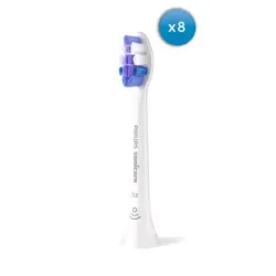 Philips hx6058/87 testine di ricambio per spazzolino sonicare bianco conf 8 pz.