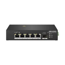 Switch industriale 4p 10/100m poe 1p gigabits rj45 1p gigabit sfp uplink hikvision ds-3t0306hp unmanaged l2