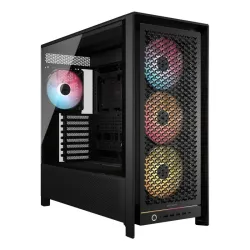 Corsair frame 5000d rs argb, midi tower, pc, schwarz, atx, eatx, micro atx, mini-itx, kunststoff, stahl, gehartetes glas, gaming