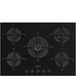 Smeg piano cottura incasso gas 5 zone filo 70/75cm nero pv275b