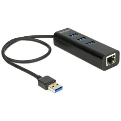 Delock 62653 replicatore di porte e docking station per laptop cablato usb 3.2 gen 1 (3.1 gen 1) type-a nero